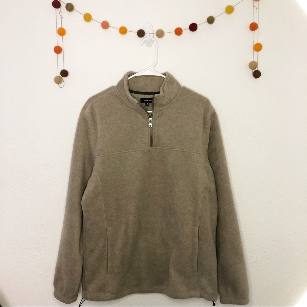Croft’s &Barrow Fleece 3/4 Pullover Sweater Mens M